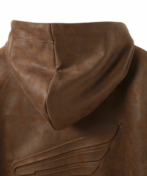 MEN'S BIGI（メンズビギ）の「【HONDA / ホンダ】別注 ビンテージライクフェイクスウェードパーカー（パーカー・メンズ・ブラウン/チャコールグレー・02/03）」の12枚目の写真