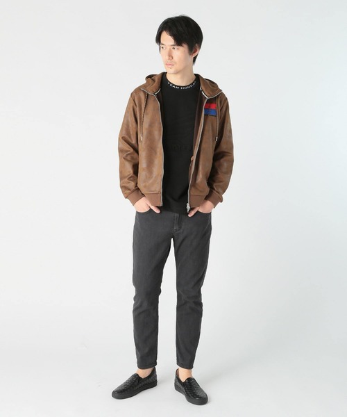 MEN'S BIGI（メンズビギ）の「【HONDA / ホンダ】別注 ビンテージライクフェイクスウェードパーカー（パーカー・メンズ・ブラウン/チャコールグレー・02/03）」の18枚目の写真