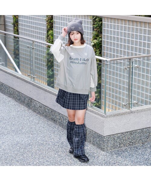 algy（アルジー）の「シャカシャカBIGロンT（Tシャツ/カットソー・キッズ・ネイビー/グレー/オフホワイト・XX-SMALL/X-SMALL/MEDIUM/SMALL）」の4枚目の写真