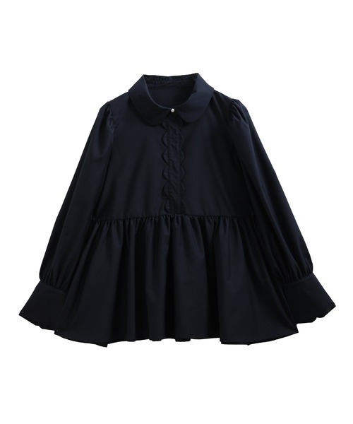 【美品】fitmore ブラウス フロントスカラップペプラムブラウス（シャツ/ブラウス）｜Fit