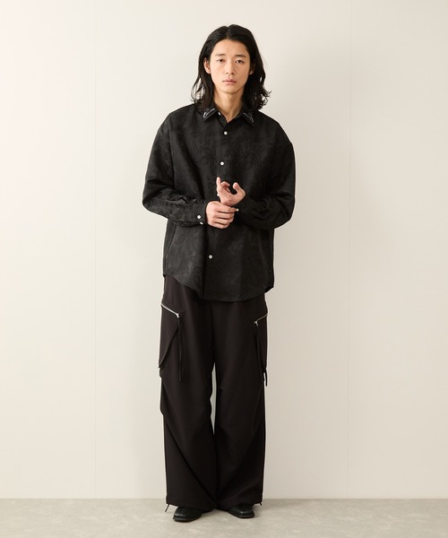 JUNRED(ジュンレッド)の「ペイズリージャガードシャツ(シャツ/ブラウス・メンズ・ブラック/ホワイト系その他/ブルー系その他6・S/M/L)」の4枚目の写真
