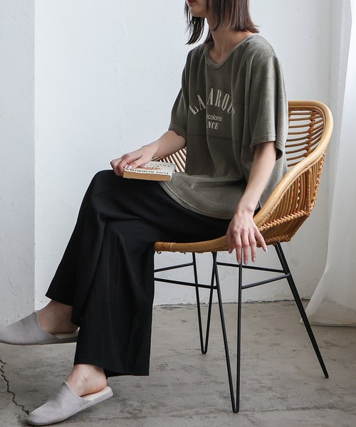 VitaFelice（ヴィータフェリーチェ）の「スムースタッチ　レーヨン　イージーロングパンツ（その他ルームウェア・レディース・ブラック/ベージュ/グレー/ブルー・FREE）」の14枚目の写真