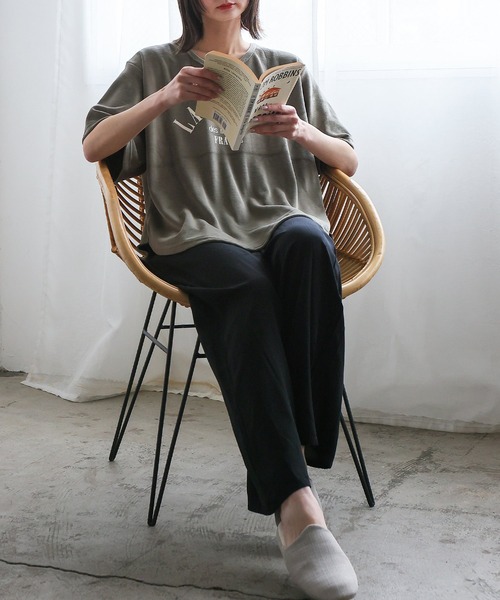 VitaFelice（ヴィータフェリーチェ）の「スムースタッチ　レーヨン　イージーロングパンツ（その他ルームウェア・レディース・ブラック/ベージュ/グレー/ブルー・FREE）」の16枚目の写真