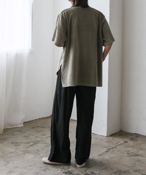 VitaFelice（ヴィータフェリーチェ）の「スムースタッチ　レーヨン　イージーロングパンツ（その他ルームウェア・レディース・ブラック/ベージュ/グレー/ブルー・FREE）」の18枚目の写真