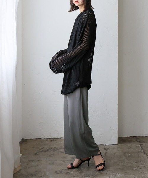 VitaFelice（ヴィータフェリーチェ）の「スムースタッチ　レーヨン　イージーロングパンツ（その他ルームウェア・レディース・ブラック/ベージュ/グレー/ブルー・FREE）」の8枚目の写真