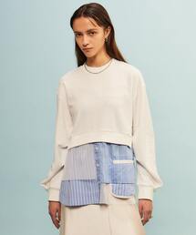 【AULA AILA別注】SHIRT COMBINATION PULLOVER