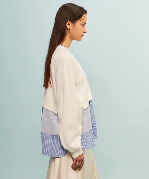 SOFFITTO(ソフィット)の「【AULA AILA別注】SHIRT COMBINATION PULLOVER(その他トップス・レディース・オフホワイト/ブラック・FREE)」の6枚目の写真