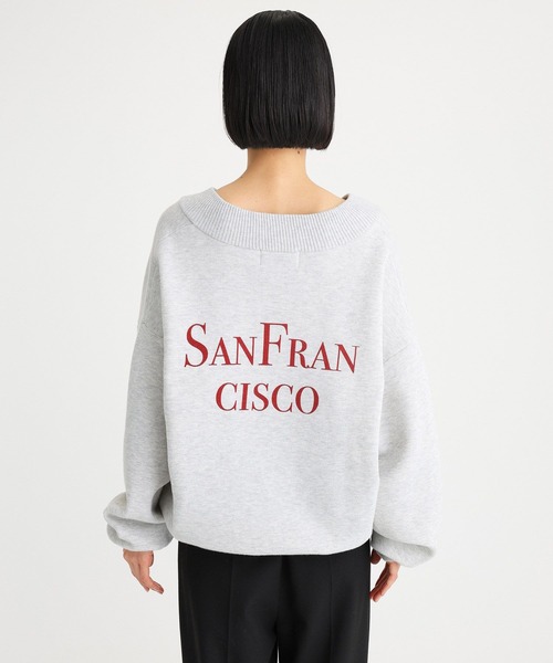 jj mercer（ジェイジェイマーサー）の「【J.J. Mercer】ロゴスウェットニット（ニット/セーター・レディース・グレー/ネイビー・フリー）」の17枚目の写真