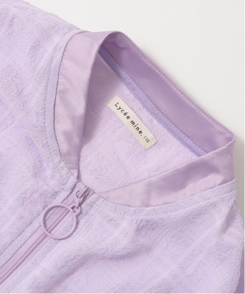 Lycee mine(リセマイン)の「【セットアップ可能】シアービッグシルエットジャケット【子供服】【キッズ】【女の子】(ブルゾン・キッズ・レモンイエロー/オフホワイト/ラベンダー・150cm/140cm/110cm/100cm/130cm/120cm)」の7枚目の写真
