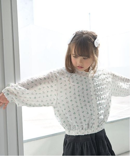 Lycee mine(リセマイン)の「【セットアップ可能】シアービッグシルエットジャケット【子供服】【キッズ】【女の子】(ブルゾン・キッズ・レモンイエロー/オフホワイト/ラベンダー・150cm/140cm/110cm/100cm/130cm/120cm)」の13枚目の写真