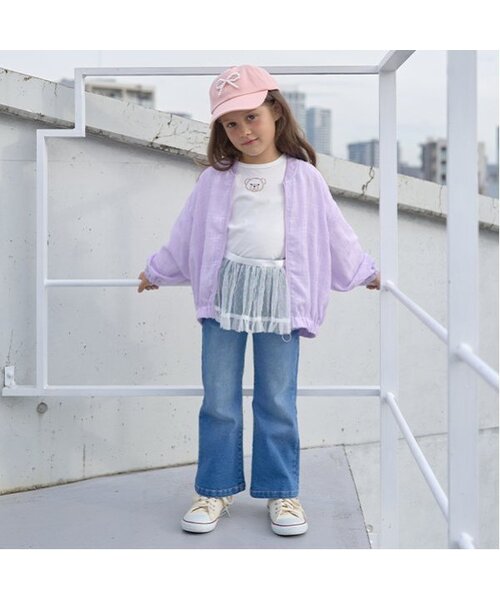 Lycee mine(リセマイン)の「【セットアップ可能】シアービッグシルエットジャケット【子供服】【キッズ】【女の子】(ブルゾン・キッズ・レモンイエロー/オフホワイト/ラベンダー・150cm/140cm/110cm/100cm/130cm/120cm)」の18枚目の写真