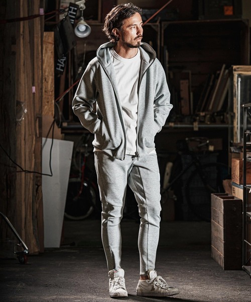 wjk reluxe（ダブルジェーケーリラックス）の「mp13269-cardboard knit skinny pants スキニーパンツ（その他パンツ・メンズ・ブラック/チャコール/トップグレー・L/S/M）」の7枚目の写真
