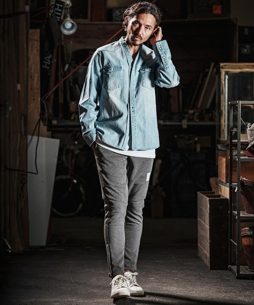 wjk reluxe（ダブルジェーケーリラックス）の「mp13269-cardboard knit skinny pants スキニーパンツ（その他パンツ・メンズ・ブラック/チャコール/トップグレー・L/S/M）」の13枚目の写真