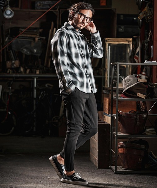 wjk reluxe（ダブルジェーケーリラックス）の「mp13269-cardboard knit skinny pants スキニーパンツ（その他パンツ・メンズ・ブラック/チャコール/トップグレー・L/S/M）」の18枚目の写真