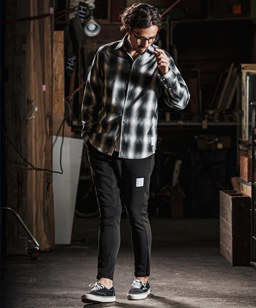 wjk reluxe（ダブルジェーケーリラックス）の「mp13269-cardboard knit skinny pants スキニーパンツ（その他パンツ・メンズ・ブラック/チャコール/トップグレー・L/S/M）」の20枚目の写真