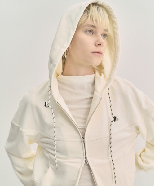 Muel Chic(ミュエルシック)の「Flon parka フロンパーカー(パーカー・レディース・ヘザーグレー/アイボリー/ブラック/オレンジ系・FREE)」の8枚目の写真