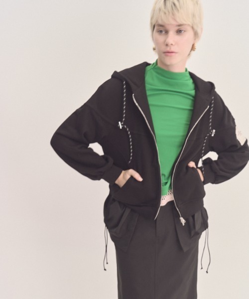 Muel Chic(ミュエルシック)の「Flon parka フロンパーカー(パーカー・レディース・ヘザーグレー/アイボリー/ブラック/オレンジ系・FREE)」の14枚目の写真