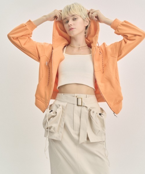 Muel Chic(ミュエルシック)の「Flon parka フロンパーカー(パーカー・レディース・ヘザーグレー/アイボリー/ブラック/オレンジ系・FREE)」の17枚目の写真