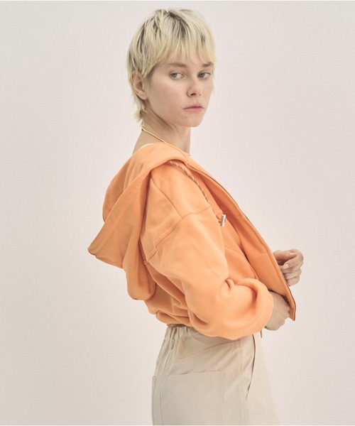 Muel Chic(ミュエルシック)の「Flon parka フロンパーカー(パーカー・レディース・ヘザーグレー/アイボリー/ブラック/オレンジ系・FREE)」の13枚目の写真