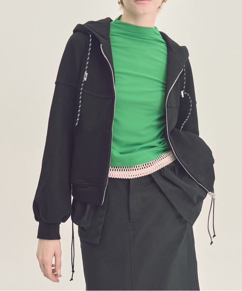 Muel Chic(ミュエルシック)の「Flon parka フロンパーカー(パーカー・レディース・ヘザーグレー/アイボリー/ブラック/オレンジ系・FREE)」の22枚目の写真