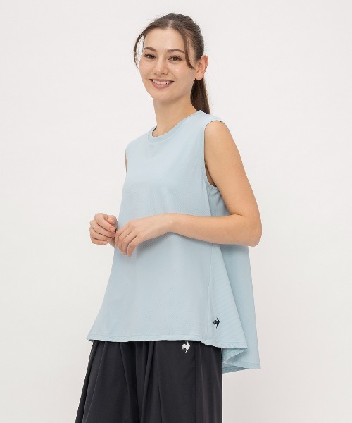 le coq sportif（ルコックスポルティフ）の「接触冷感ノースリーブシャツ（Tシャツ/カットソー・レディース・ブルー/ネイビー/グリーン/ホワイト・L/S/M/XL）」の4枚目の写真