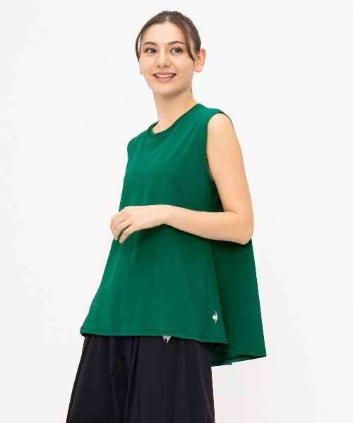 le coq sportif（ルコックスポルティフ）の「接触冷感ノースリーブシャツ（Tシャツ/カットソー・レディース・ブルー/ネイビー/グリーン/ホワイト・L/S/M/XL）」の3枚目の写真