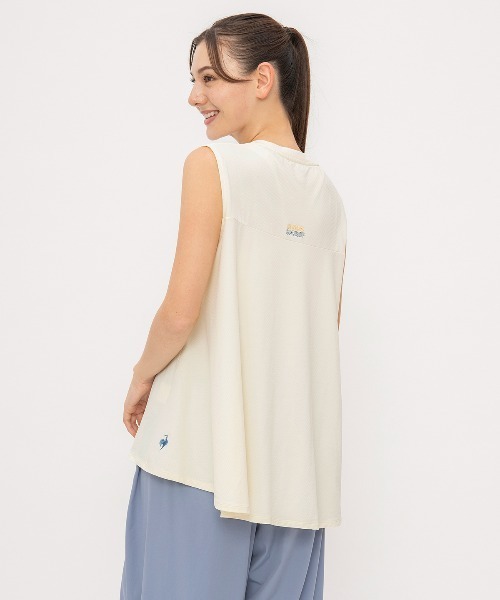 le coq sportif（ルコックスポルティフ）の「接触冷感ノースリーブシャツ（Tシャツ/カットソー・レディース・ブルー/ネイビー/グリーン/ホワイト・L/S/M/XL）」の7枚目の写真