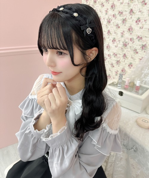 ROJITA（ロジータ）の「サイドリボンレースフリルカチューシャ（カチューシャ・レディース・マルチ/ブラック/ピンク・FREE）」の18枚目の写真