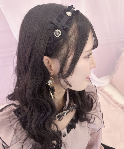 ROJITA（ロジータ）の「サイドリボンレースフリルカチューシャ（カチューシャ・レディース・マルチ/ブラック/ピンク・FREE）」の21枚目の写真