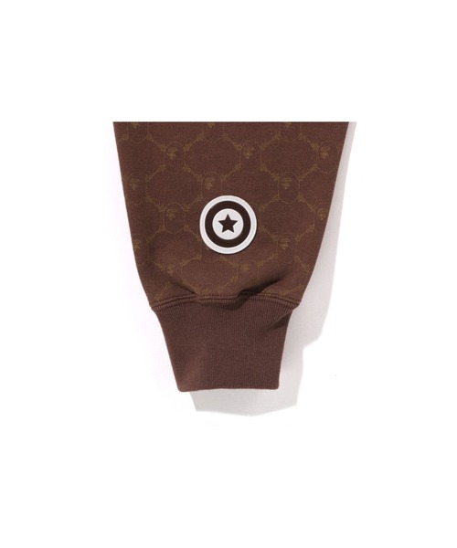 COLLEGE MONOGRAM RELAXED FIT SHARK FULL ZIP HOODIE M