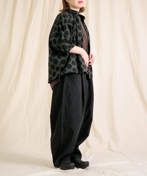 Brocante / ブロカント] 綿麻アムンゼンクロス バロンパンツ