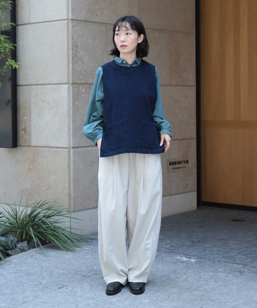 Brocante / ブロカント] 綿麻アムンゼンクロス バロンパンツ
