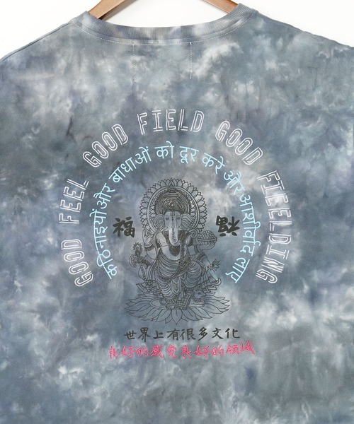 grn（ジーアールエヌ）の「【チャイハネ】Amina×grn ネシャダイメンズTシャツ（Tシャツ/カットソー・メンズ・グレー/マルチ・L/XL）」の4枚目の写真