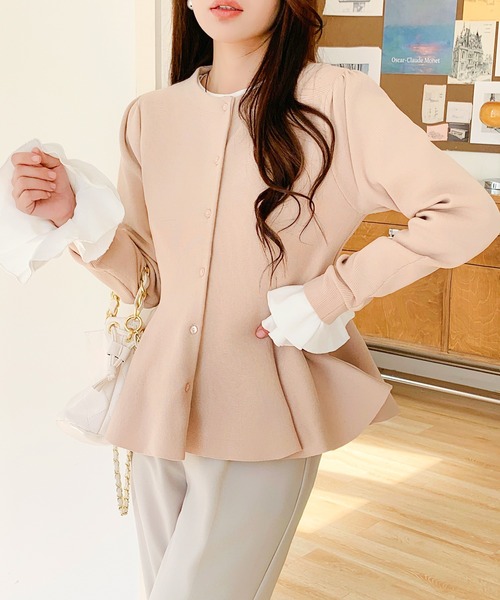 美品 OLEANA アルハンブラ 総柄 ニットカーディガン オルテガ柄ニットカーディガン / CRAFT STANDARD BOUTIQUE