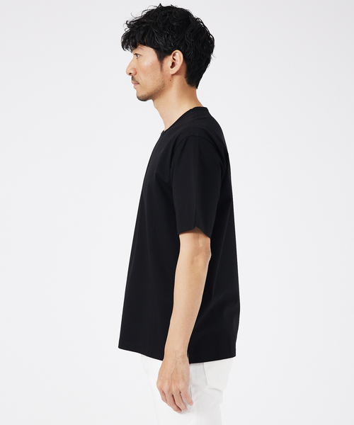 ABAHOUSE GRAY（アバハウスグレイ）の「【通年生地使用】シルケット天竺 半袖Tシャツ（Tシャツ/カットソー・メンズ・ホワイト/グリーン/ネイビー/ブラック/グレイッシュベージュ・50/48/46/44）」の7枚目の写真