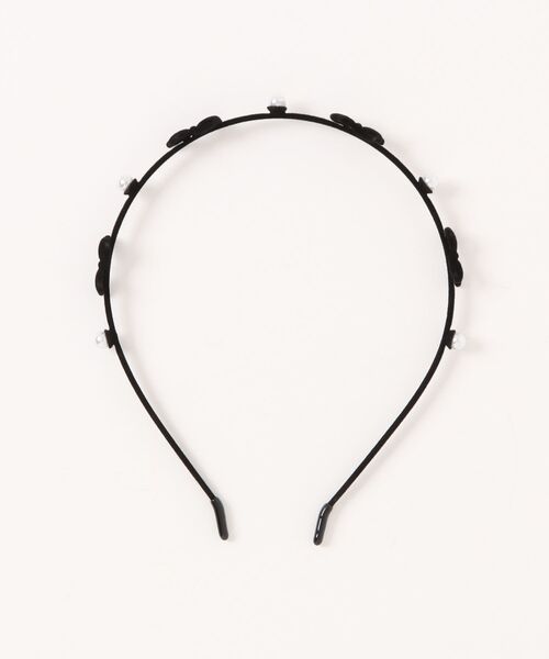 VIBGYOR Women（ヴィブジョー　ウィメン）の「【float】ベロア パール リボン カチューシャ（カチューシャ・レディース・ブラック/ワインレッド・FREE）」の11枚目の写真