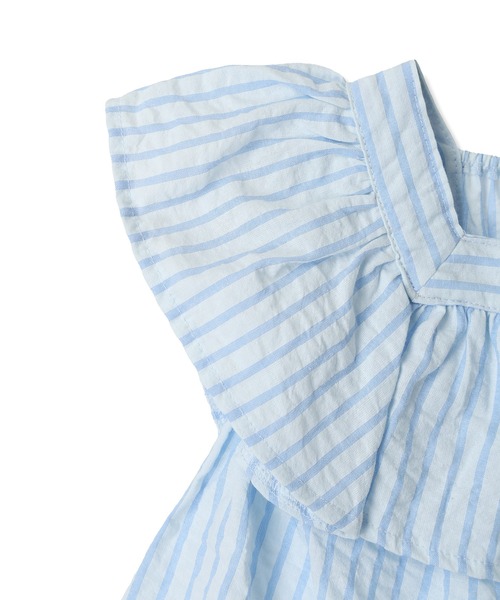 Piet（ピエット）の「フリルブラウス ストライプ セットアップ（セットアップ・キッズ・ブラック/サックスブルー・100/110/120/130）」の17枚目の写真