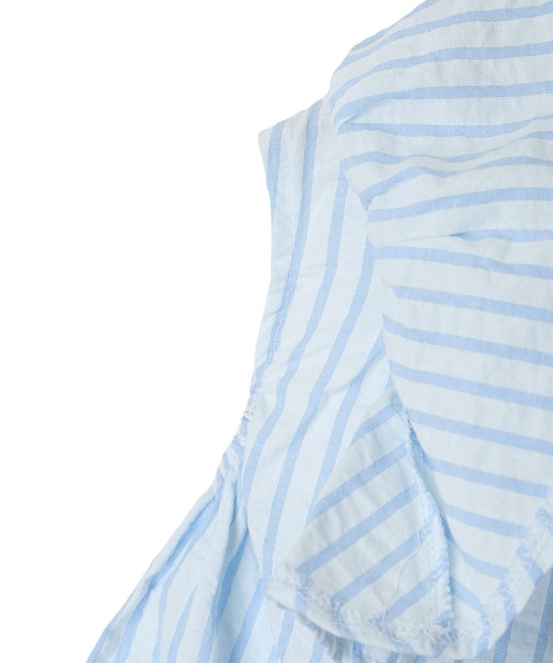 Piet（ピエット）の「フリルブラウス ストライプ セットアップ（セットアップ・キッズ・ブラック/サックスブルー・100/110/120/130）」の18枚目の写真