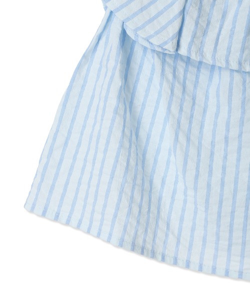 Piet（ピエット）の「フリルブラウス ストライプ セットアップ（セットアップ・キッズ・ブラック/サックスブルー・100/110/120/130）」の19枚目の写真
