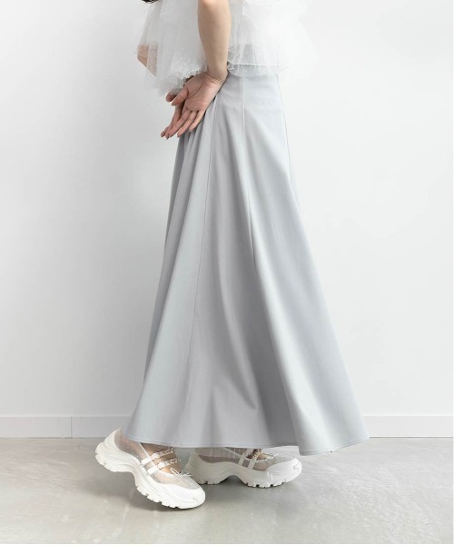 RANDA（ランダ）の「デザインフリルハイウエストスカート（スカート・レディース・インディゴブルー/グレー/アイボリー・1/0）」の7枚目の写真