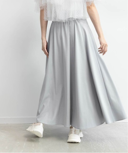 RANDA（ランダ）の「デザインフリルハイウエストスカート（スカート・レディース・インディゴブルー/グレー/アイボリー・1/0）」の9枚目の写真
