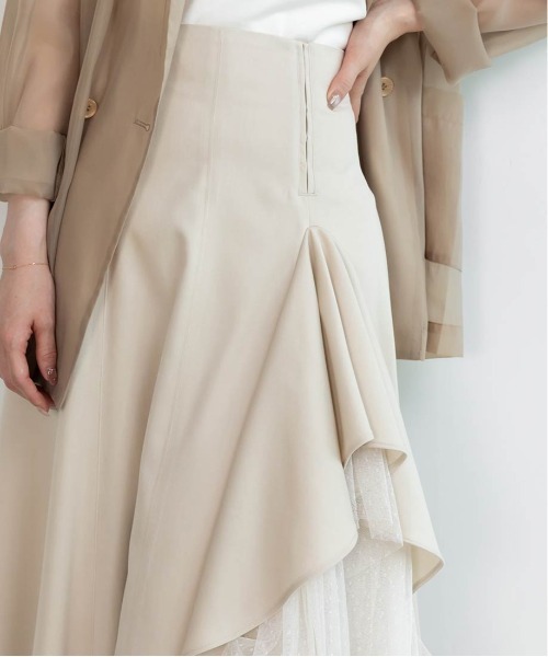 RANDA（ランダ）の「デザインフリルハイウエストスカート（スカート・レディース・インディゴブルー/グレー/アイボリー・1/0）」の19枚目の写真