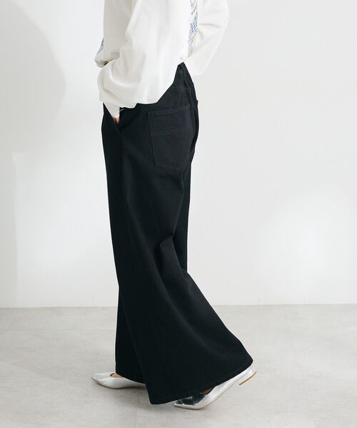 CRAFT STANDARD BOUTIQUE（クラフトスタンダードブティック）の「【ユニセックス】サルベージデニムワイドパンツ（デニムパンツ・レディース・ダークインディゴブルー/ブラック・L/M/S）」の20枚目の写真