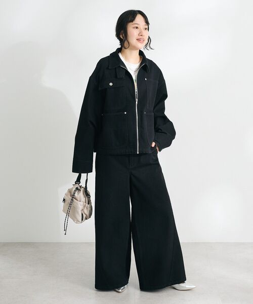 CRAFT STANDARD BOUTIQUE（クラフトスタンダードブティック）の「【ユニセックス】サルベージデニムワイドパンツ（デニムパンツ・レディース・ダークインディゴブルー/ブラック・L/M/S）」の21枚目の写真