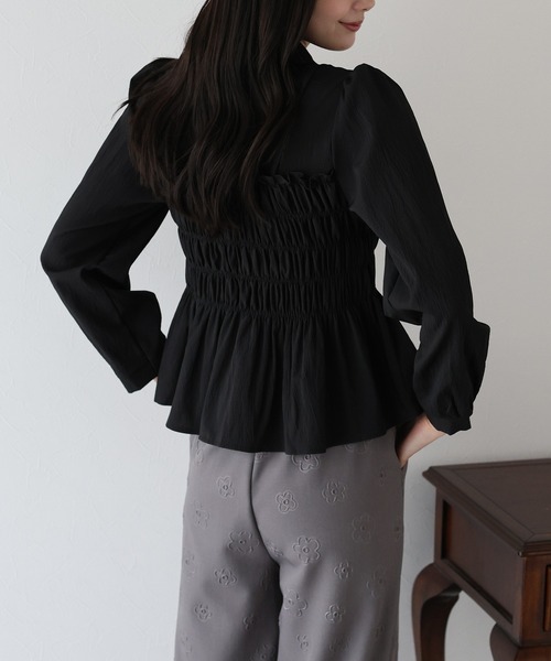 セール】シャーリングビスチェレイヤードシャツ（シャツ/ブラウス
