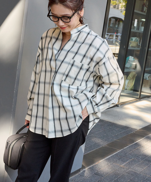 JOURNAL STANDARD（ジャーナルスタンダード）の「《追加2》スタンドプルオーバー（シャツ/ブラウス・レディース・ブラック系その他/ホワイト×ホワイト/ホワイト/ピンク/ブラックミックス・FREE）」の6枚目の写真