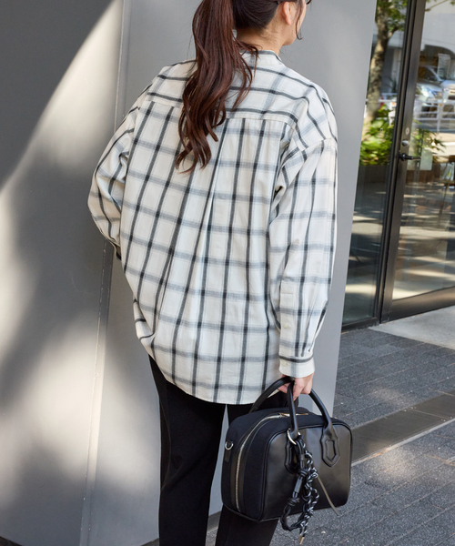 JOURNAL STANDARD（ジャーナルスタンダード）の「《追加2》スタンドプルオーバー（シャツ/ブラウス・レディース・ブラック系その他/ホワイト×ホワイト/ホワイト/ピンク/ブラックミックス・FREE）」の7枚目の写真