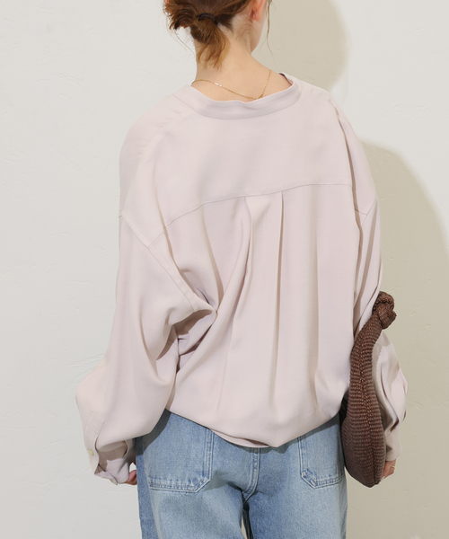 JOURNAL STANDARD（ジャーナルスタンダード）の「《追加2》スタンドプルオーバー（シャツ/ブラウス・レディース・ブラック系その他/ホワイト×ホワイト/ホワイト/ピンク/ブラックミックス・FREE）」の10枚目の写真