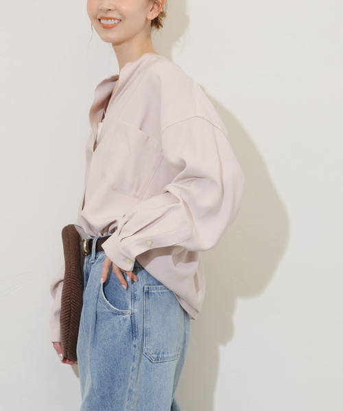 JOURNAL STANDARD（ジャーナルスタンダード）の「《追加2》スタンドプルオーバー（シャツ/ブラウス・レディース・ブラック系その他/ホワイト×ホワイト/ホワイト/ピンク/ブラックミックス・FREE）」の11枚目の写真