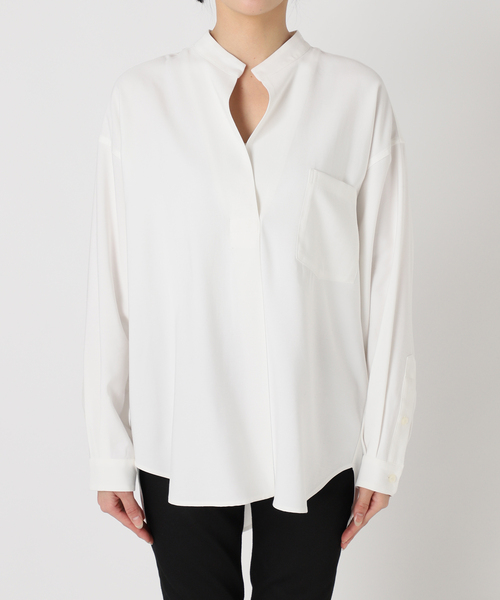 JOURNAL STANDARD（ジャーナルスタンダード）の「《追加2》スタンドプルオーバー（シャツ/ブラウス・レディース・ブラック系その他/ホワイト×ホワイト/ホワイト/ピンク/ブラックミックス・FREE）」の12枚目の写真